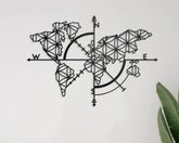Pusula Temalı Metal Tablo