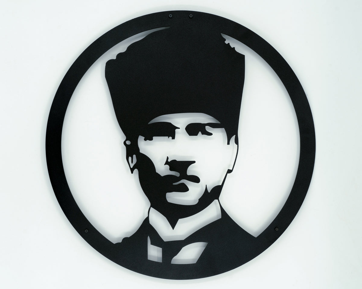 Dekoratif Metal Duvar Tablosu Atatürk Portresi