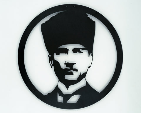 Dekoratif Metal Duvar Tablosu Atatürk Portresi