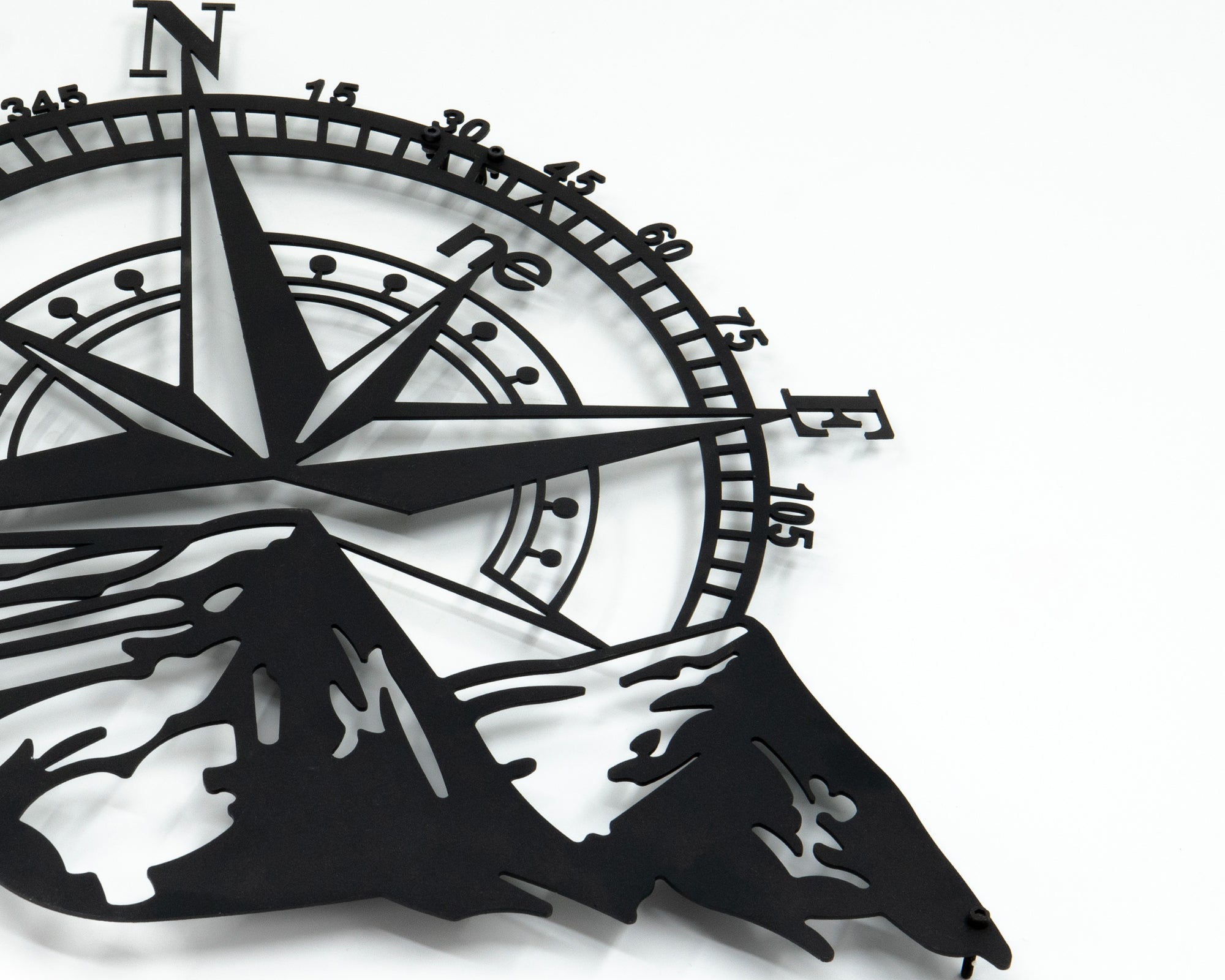 Pusula Dağ Temalı Off Road Metal Tablo 45x40cm