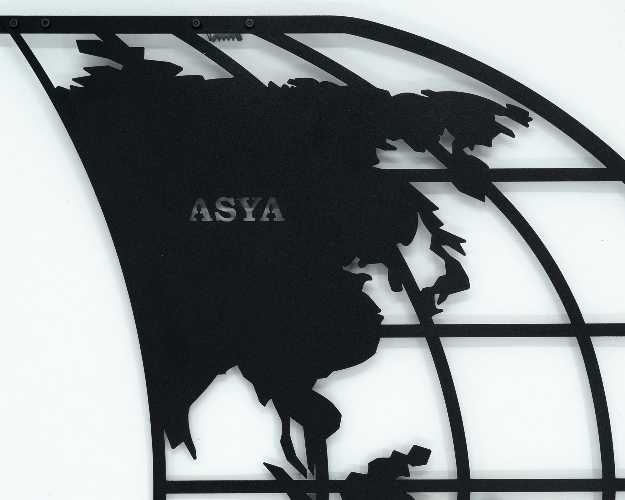 Dekoratif  Dünya Haritası Metal Duvar Tablosu