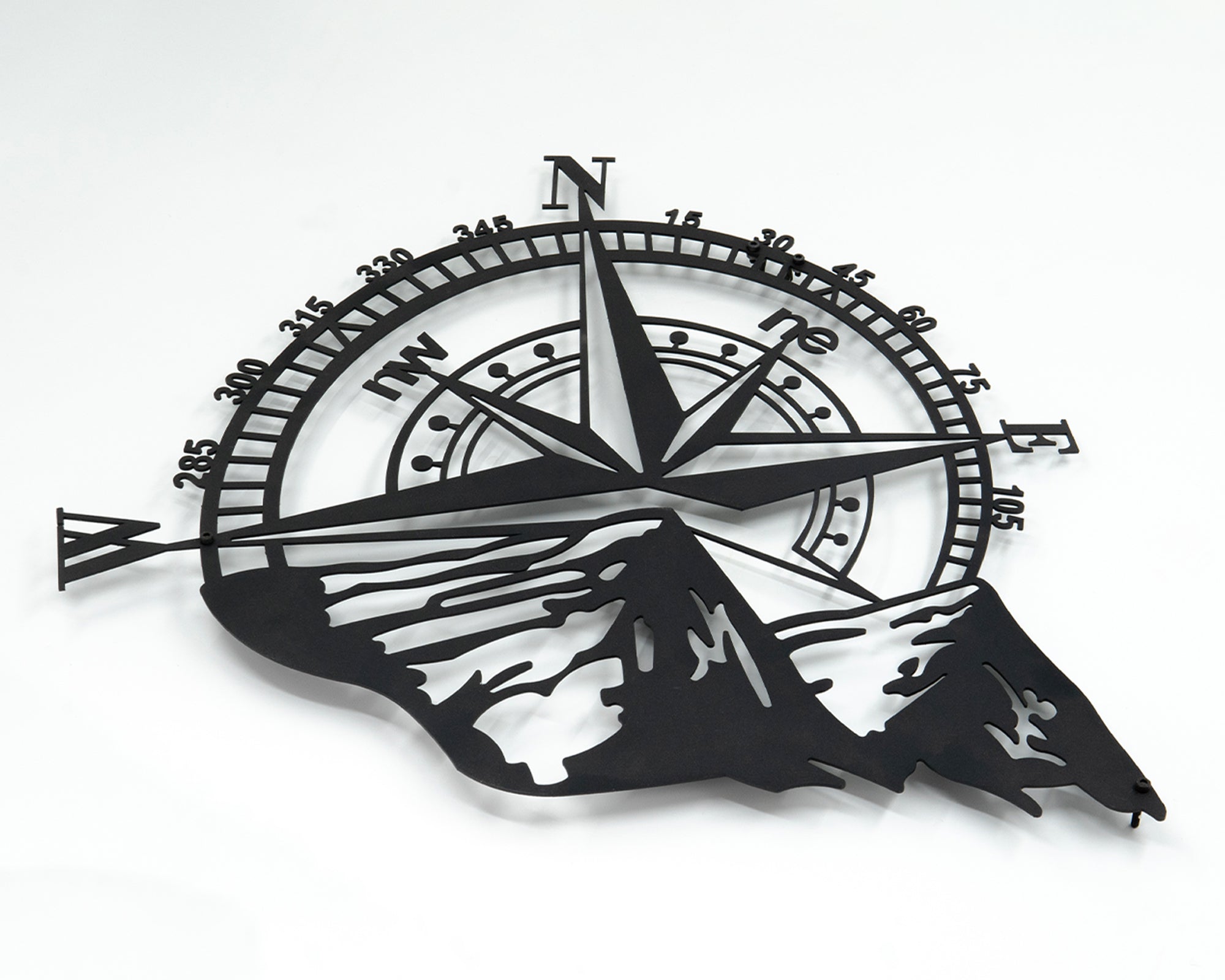 Pusula Dağ Temalı Off Road Metal Tablo 45x40cm