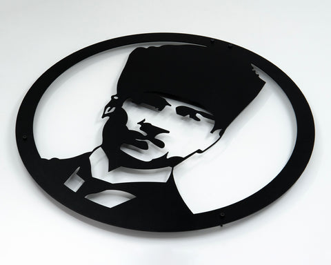 Dekoratif Metal Duvar Tablosu Atatürk Portresi